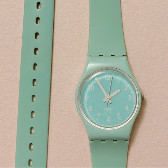 Swatch Lady Long Strap Mint Watch - Picture 4 of 8